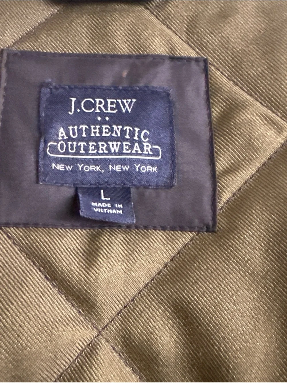 J. Crew Quilted Black Men's Vest